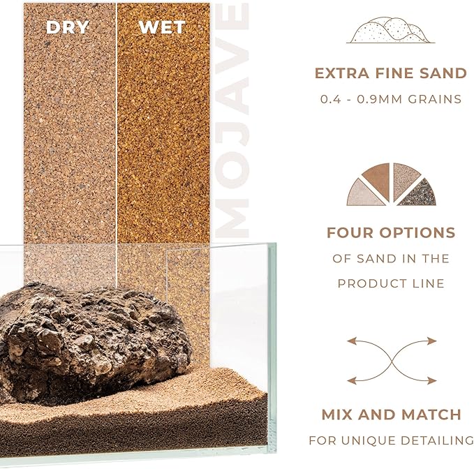 Ultum Nature Systems Controsand Mojave Aquarium Sand (8L) - Freshwater Tank Substrate for Live Shrimp & Planted Aquariums