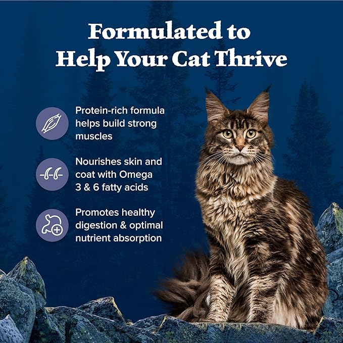 Blue Buffalo Wilderness Nature's Evolutionary Diet High-Protein, Grain-Free Natural Dry Food for Adult Cats, Chicken, 6-lb. Bag