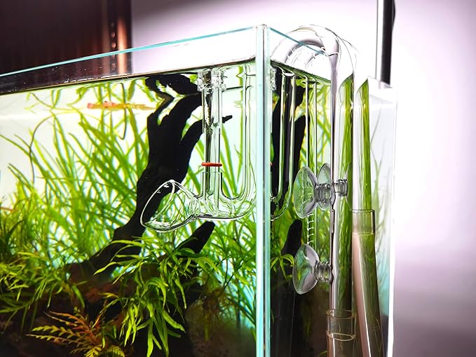 Glass Lily Pipe Set Outflow with Surface Skimmer & Multi-Level Water Intake (20mm for 19/25mm (3/4'' i.d.) tubing)