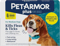 PetArmor Plus Flea and Tick Prevention for Dogs, Dog Flea and Tick Treatment, 6 Doses, Waterproof Topical, Fast Acting, Medium Dogs (23-44 lbs)