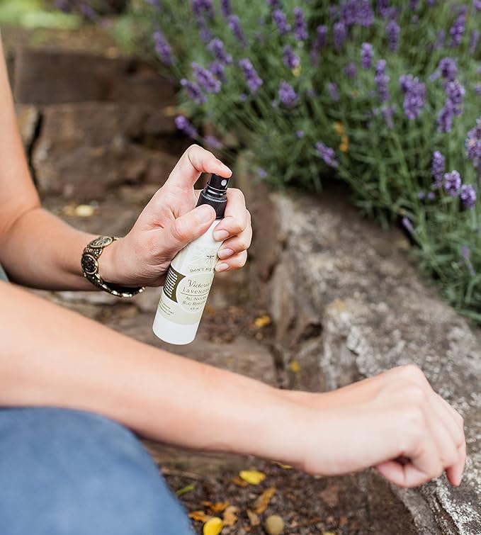 Victoria's Lavender Organic Don’t Bug Me Insect Spray DEET-Free, Made with Plant Based Essential Oils & Aloe Vera - Made in The USA - (1 Pack 4 Fl Oz)