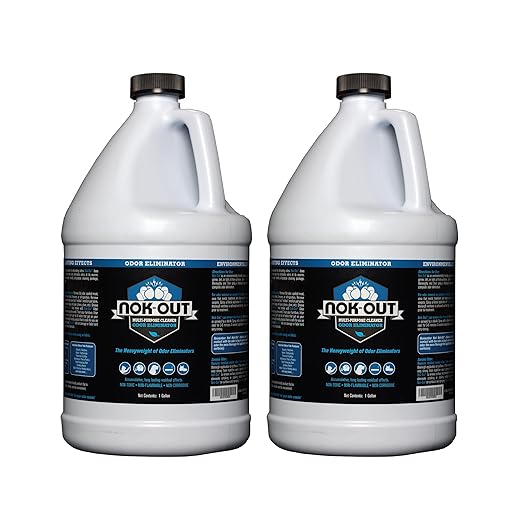 NOK OUT Odor Remover, Pet Deodorizer and Cleaning Spray, Made in the USA, 1 Gallon, 2-Pack