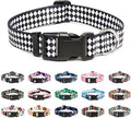 Mercano Adjustable Dog Collar - Special Design Patterns, Soft Nylon Comfortable Durable Pet Collar for Small Medium Large Dogs (M, Rhomb)
