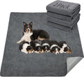 LOOBANI Washable Pee Pad for Dogs, 2 Packs Non-Slip Puppy Training Pads, Fast Absorbent Pet Whelping Pads, Puppy Playpen Mat for Incontinence, Housebreak, Crate , 36x72in, Gray