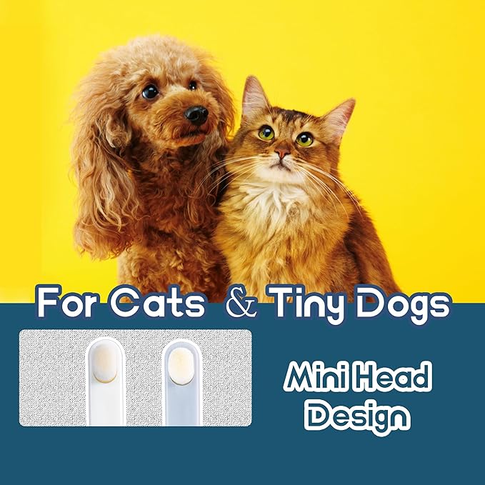Small Dog Toothbrush, Cat & Puppy Tooth Brushing Kit, Ultra Soft & Mini Head Teeth Brush for Kitten & Tiny Pet, Doggy Toothbrushes Deep Dental Clean, 2 PCS, Graywhite