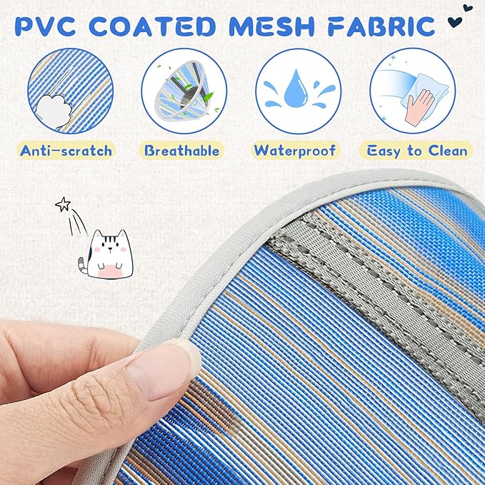 Supet Cat Cone Collar Soft to Stop Licking Scratching, Breathable Comfortable Mesh Recovery Cone for Cats After Surgery Neuter, Lightweight E Cone Collar Alternative (M)