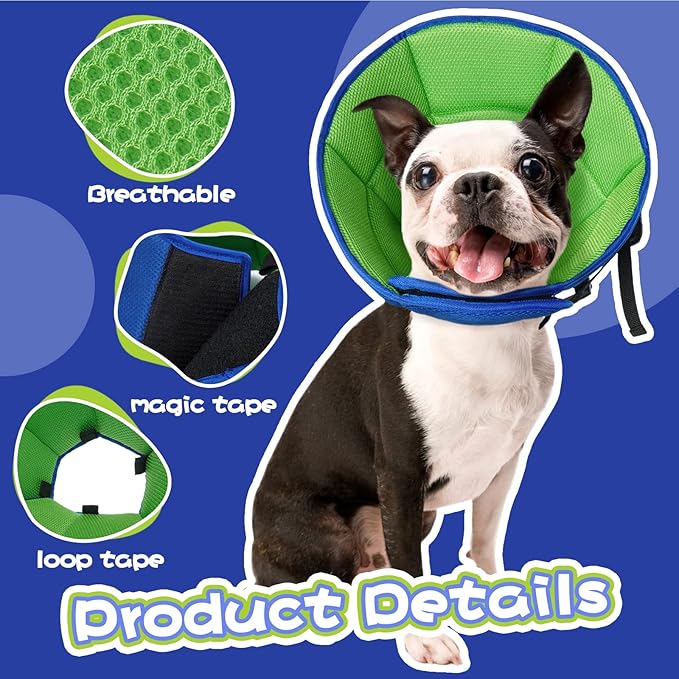 Dog Cone Collar After Surgery, Adjustable Soft Recovery Cone for Small Dogs to Stop Licking, Light-Weight Comfortable Elizabethan Collar for Dogs Anti-Bite Lick Protective Wound