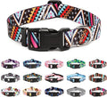 Mercano Adjustable Dog Collar - Special Design Patterns, Soft Nylon Comfortable Durable Pet Collar for Small Medium Large Dogs (XS, Ethnic Pink)