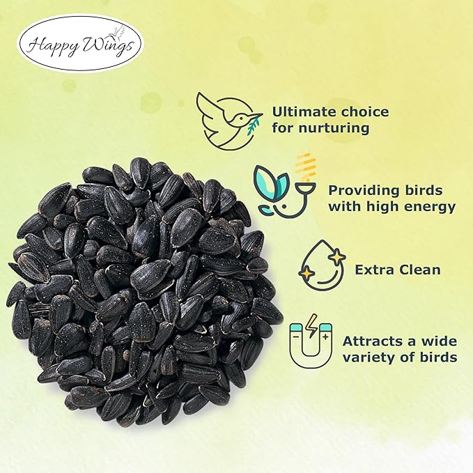 Black Oil Sunflower Seeds Wild Bird Food- 15 Pounds | No Grow Seed | Bird Seed for Wild Birds