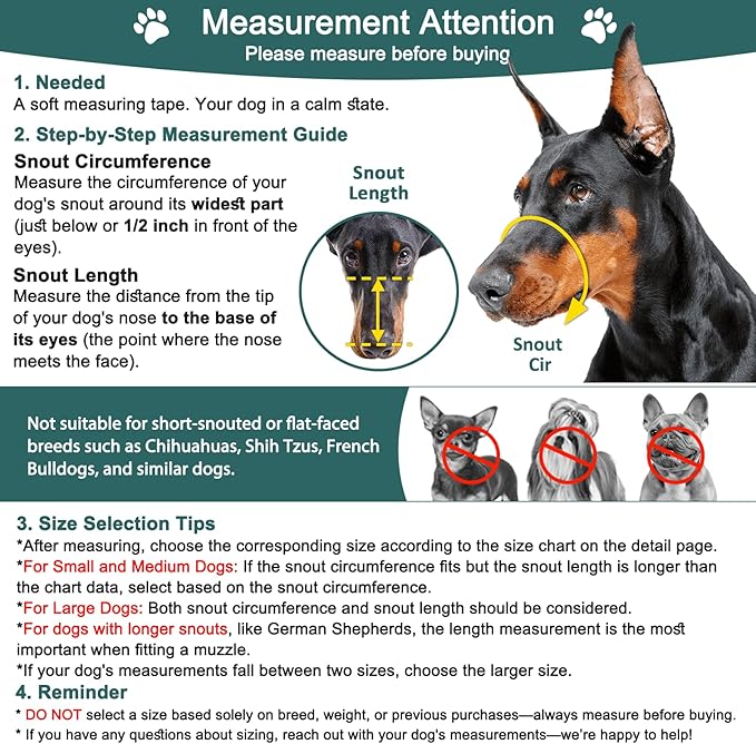 BARKLESS Dog Muzzle, Silicone Basket Muzzle for Small Medium Large Dogs, Soft Cage Mouth Cover Prevent Biting Chewing, Allow Drinking Panting, Suitable for German Shepherd