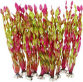 MyLifeUNIT Artificial Seaweed Water Plants for Aquarium, Plastic Fish Tank Plant Decorations 10 PCS (Wine Red)