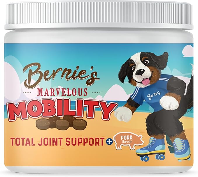 Bernie's Marvelous Mobility - Daily Total Joint Support for Dogs - 90 Soft Chews - Maintain & Rebuild Mobility, Supports Joint Tissue Health