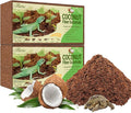 Riare 2 Pack Natural Coconut Fiber Substrate for Reptile- Premium Compressed Coconut Husk Terrarium Bedding for Reptile, Tortoise, Frogs, Snakes Hermit Crabs, Burrowing Animals
