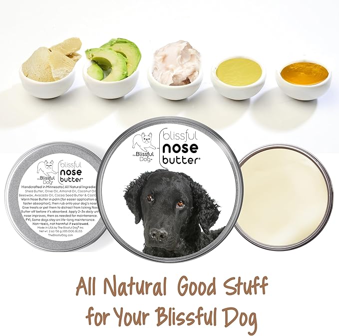 The Blissful Dog Curly-Coat Retriever Unscented Nose Butter, 4-Ounce