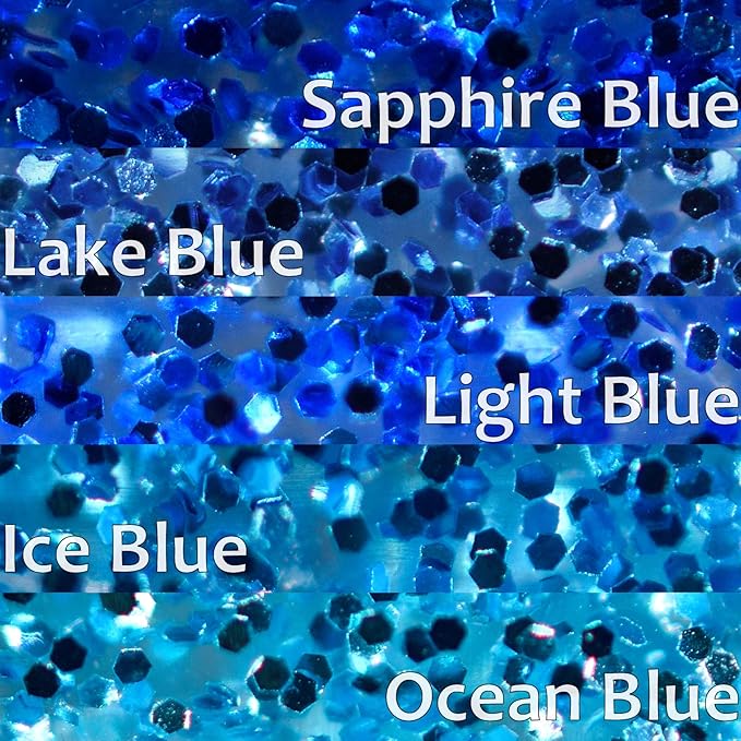 zetpo 100 pcs Cat Nail Caps | Cat Claw Covers | with Adhesives and Applicators (L, 5X Blue Glitter Shades)