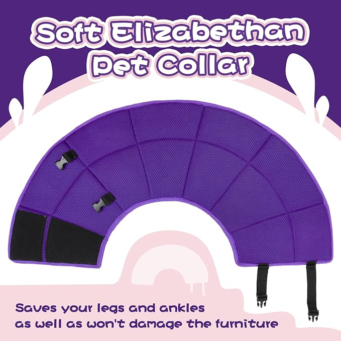 Dog Cone Collar After Surgery, Adjustable Soft Recovery Cone for Small Dogs to Stop Licking, Light-Weight Comfortable Elizabethan Collar for Dogs Anti-Bite Lick Protective Wound