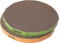 Round cat Scratcher Refill 9.84 inch Diameter 7/8 inch Thickness Scratcher Replacement Pads Scratching Board Circle cat Scratcher Scratch pad (Green and Yellow Cardboard 2PCS)