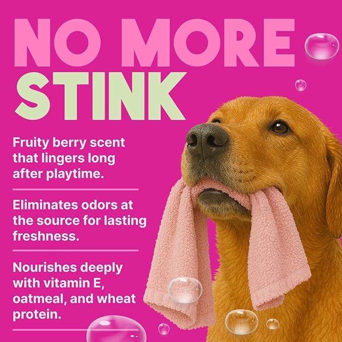 TropiClean Dog Perfume, Long Lasting Berry Cologne, Deodorizing Spray for Smelly Dogs, After Bath Detangling Spray with Vitamin E, Safe for Cats, 8oz.