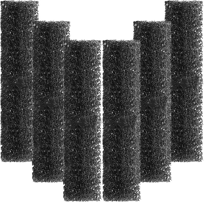 AquaMiracle Aquarium Filter Replacement Sponge, Fish Tank Filter Replacement Parts, Including 6 x Filter Sponge
