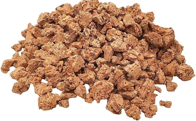 Cork Bark Nuggets (3/8"- 3/4") - Cork Bits (10-20mm) - Natural Cork Bits for Orchids, Air Plants, Reptiles & Terrariums (5 quarts)