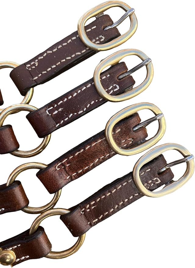 Leaders 3/4" Leather Halter for Horses with Customized Engraved Name Plate Brown Leather with Solid Brass Hardware