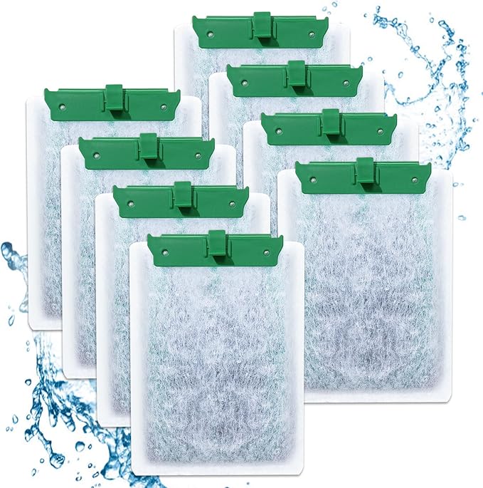 8PCS Medium Filter Cartridges Compatible with Tetra Whisper Bio-Bag Filter Cartridges Medium for Aquariums 10i IQ10 PF10, Fish Tank Filter Cartridges Power Filter Replacement for Tetra Filter