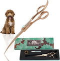 Kenchii Rose Dog Grooming Scissors, 7 Inch Curved Shears, Dog Scissors for Grooming, Ergonomic Design for Comfort and Precision, Heavy Duty, Durable and Sharp
