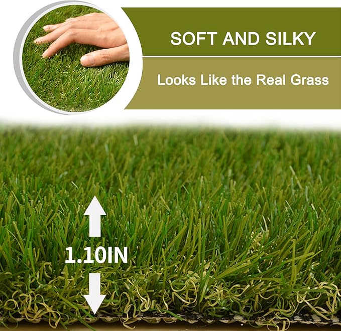 Dog Grass Large Potty Patch, Artificial Dog Grass Bathroom Turf for Pet Training, Washable Puppy Pee Pad, Perfect Indoor/Outdoor Portable Potty Pet Loo (Replacement Grass)