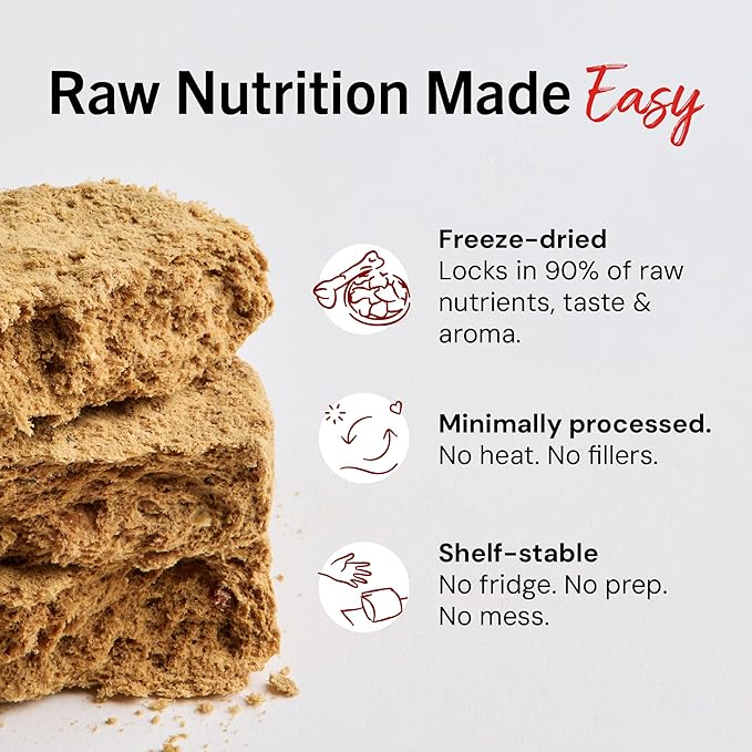 Stella & Chewy's Freeze-Dried Raw Dinner Patties - Surf 'N Turf Salmon & Beef Recipe - High Protein Grain-Free Puppy & Dog Food - Perfect For Picky Eaters - 14 oz