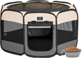 A4Pet Portable Kitten Playpen for Cats, 27" Foldable Pet Playpen for Puppy/Cat/Rabbit/Chick, with Removable Zipper Top & Mesh Panel(11”W × 7.5”H)
