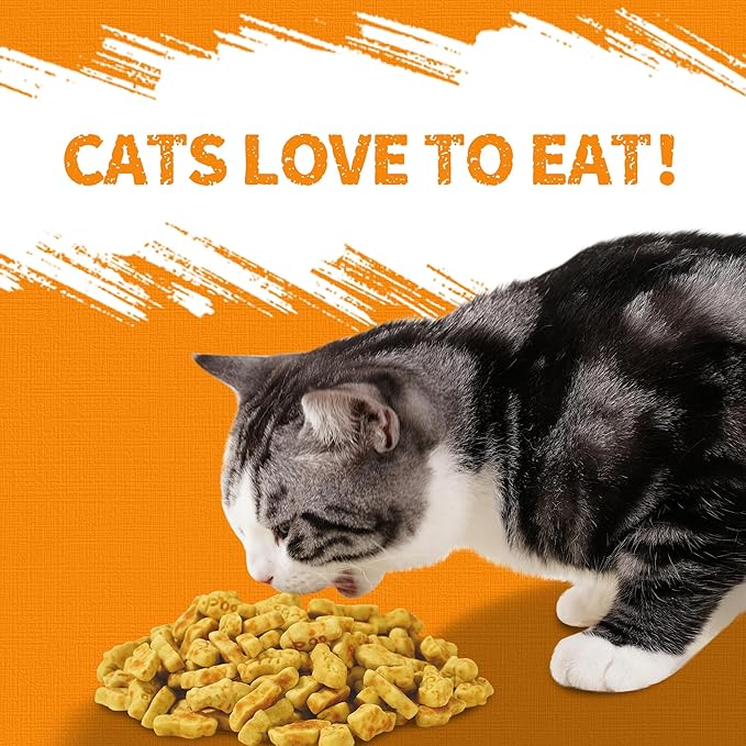 Just Try 13.4 OZ Pumpkin Cat Treats Cat Constipation Relief Hairball Control Healthy Salmon Snacks Training Biscuits Treats for Digestive Support Low Calorie Kitten Snacks