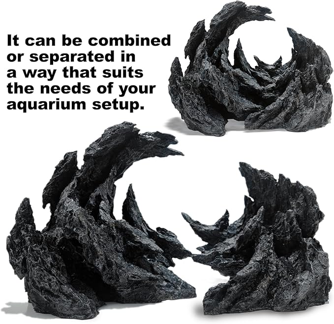 Fish Tank Decor Rocks.Aquarium Decoration Model.Easy and Quick Solution for Aquascaping.(Perched Canyon-24inch)