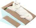 Slope Cut Ball Cat Scraper Combination - Durable Cat Leisure Bed - Indoor Scraper and Play House - Corrugated Toy Cat Birthday - 17.1L*7.4W*6.5H