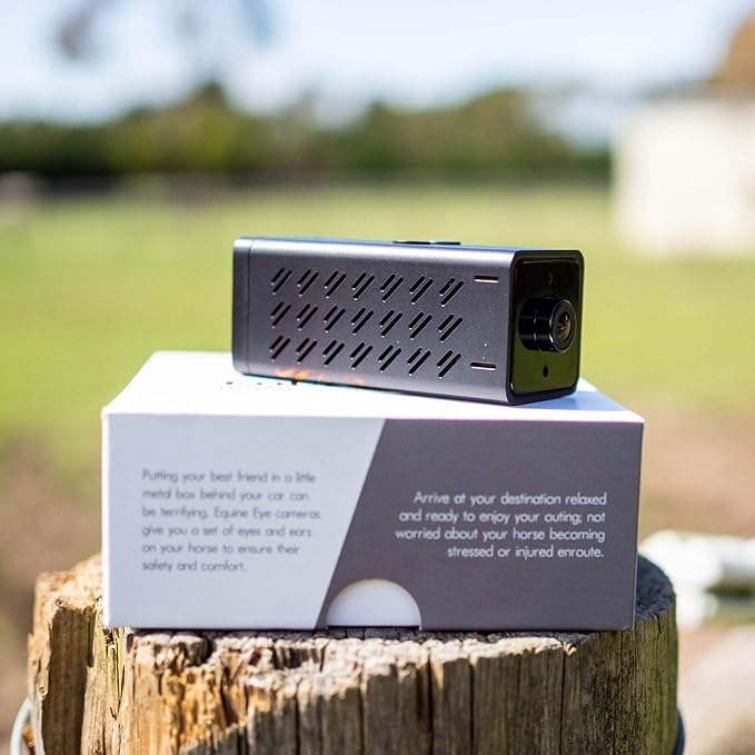 Equine Eye Voyager - Wireless Horse Trailer Camera – Live Video to Your Mobile with Night Vision, Audio - 8 Hours Battery Life - No Cell Signal Needed - Compatible with iPhone & Android Devices