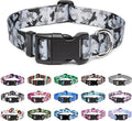 Mercano Adjustable Dog Collar - Special Design Patterns, Soft Nylon Comfortable Sturdy Pet Collar for Small Medium Large Dogs (S, Dog Camouflage Grey)