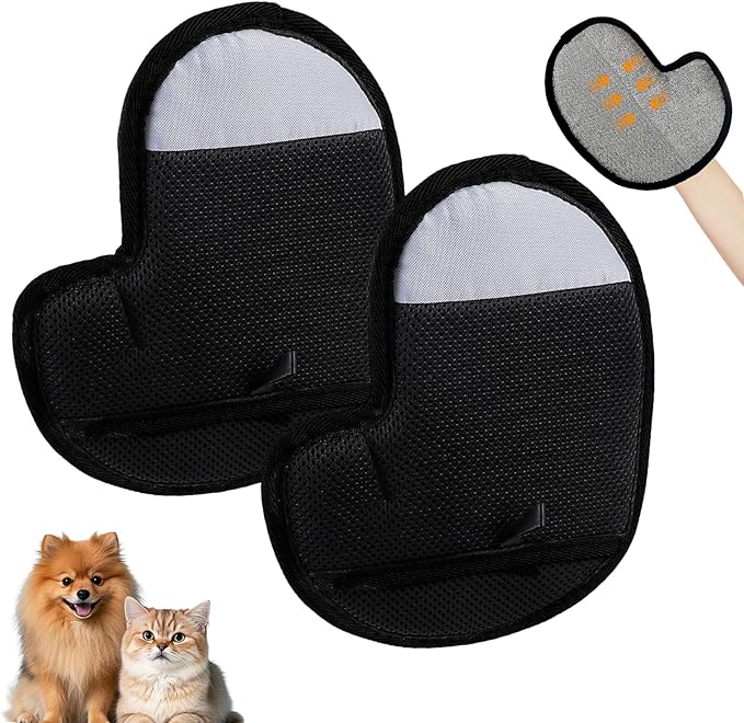 Pet Hair Removal Gloves, Electrostatic Pet Hair Remover Glove for Cats & Dogs