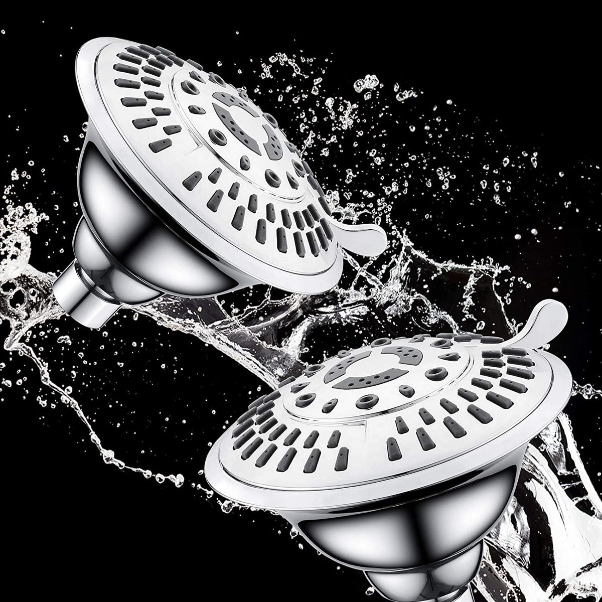 9-Spray Rain Shower Head-Angle Adjustable Fixed Shower Head