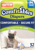 Hartz Disposable Dog Diapers, Size M 32 count, Comfortable & Secure Fit, Easy to Put On