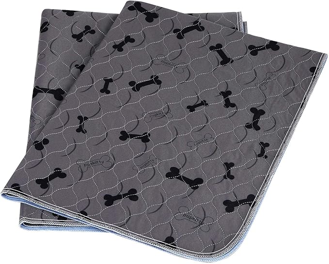 Washable Dog Pee Pads with Free Grooming Gloves,Non Slip Dog Mats with Great Urine Absorption,Reusable Puppy Pee Pads for Whelping,Potty,Training,Playpen