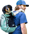 K9 Sport Sack Plus 2 - Small, Summer Mint - Ideal for Dogs 13-16” Long - Adjustable, Backpack-Style Carrier with Multi-Functional Storage Pack, Thick Shoulder Straps & Padded Back Panel