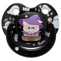 Halloween Big Adult-Size Pacifier: Cute Bear Binky for Anxiety Relief - Large Shield Paci with Case Black