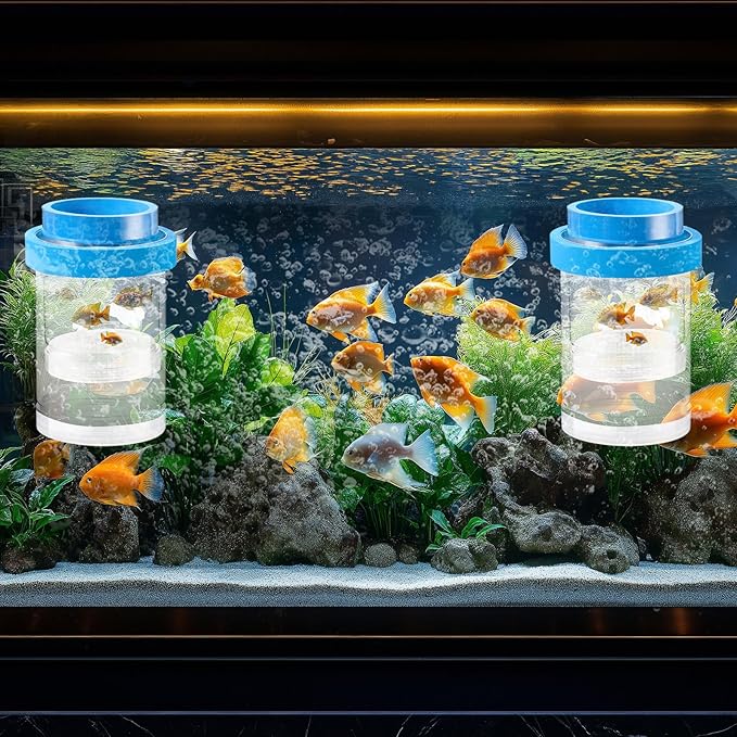 2 Pcs Breeder Box for Fish Tank Aquarium Breeder Separation Net Breeding Box with Suction Cup for Small Fish Shrimp Clownfish Guppy