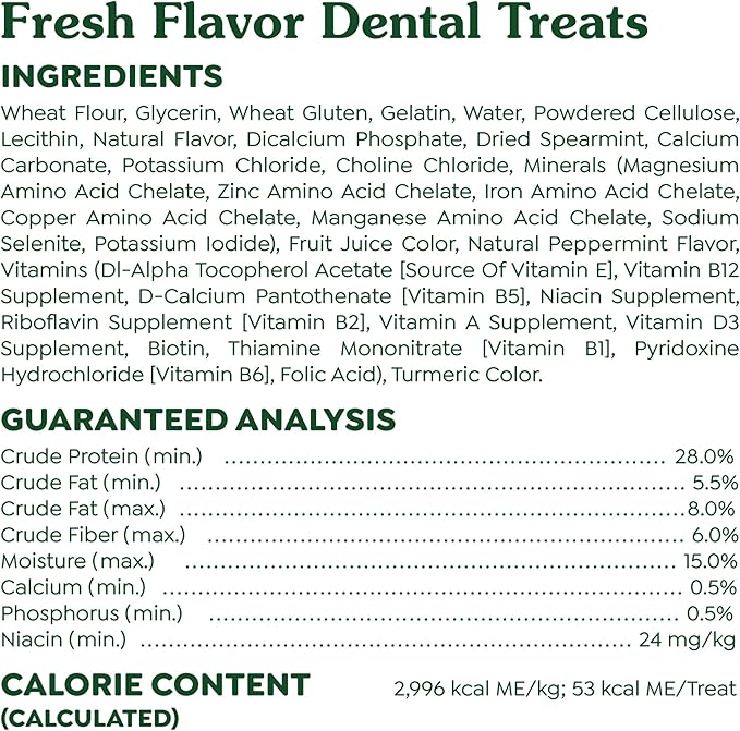 Greenies Petite Dental Dog Treats, Fresh Flavor, 12 oz. Pack (20 Treats)