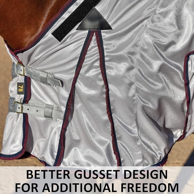 Dura-Tech RipGuard Adjusta-Fit Horse Fly Sheets | Self-Repairing Durability | Enhanced UV & Insect Protection | Ideal for All Horse Breeds