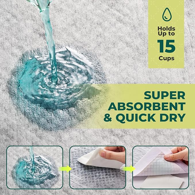 Cat Pads Refills for Tidy Cats Breeze Litter System - Super Absorbent 6-Layer Pads for Odor Control, Activated Carbon - 16.9" x 11.4" - Pack of 20 Litter Box Replacement Pads