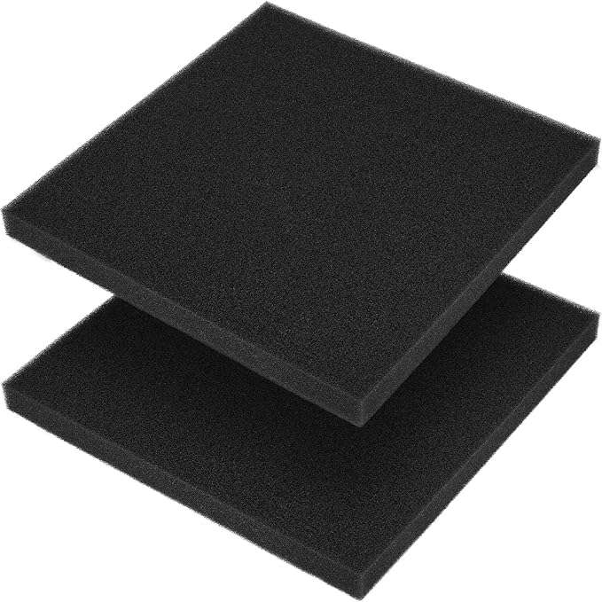 Aquarium Filter Sponge Pad, Filter Media Foam Sponges, Filter Accessories for Fish Tanks and Ponds (18.5"x18.5"x1.6", 35PPI, 2 Pack)
