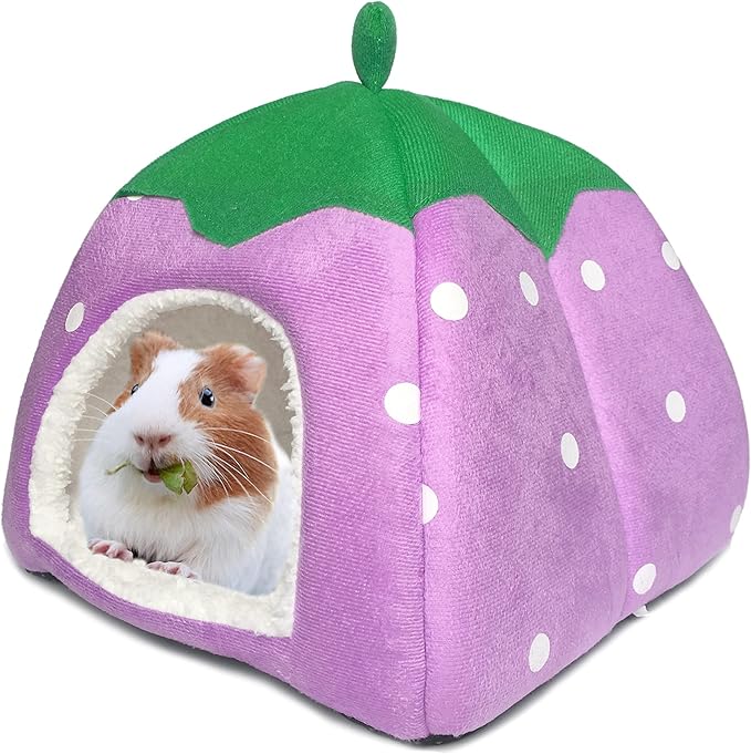 Guinea Pig Hideout Bed Rabbit House Cave Accessories Cozy Hide-Out for Bunny Hedgehog Ferret Chinchilla&Other Small Animals