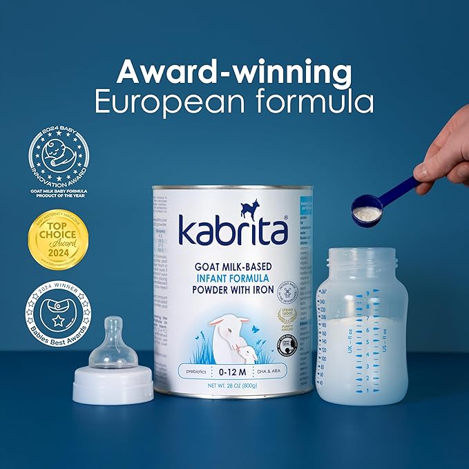 Kabrita Goat Milk-Based Infant Formula – 28oz – Pack of 2 – Natural, Gentle Baby Formula – European, Non-GMO – Ages 0-12 Months