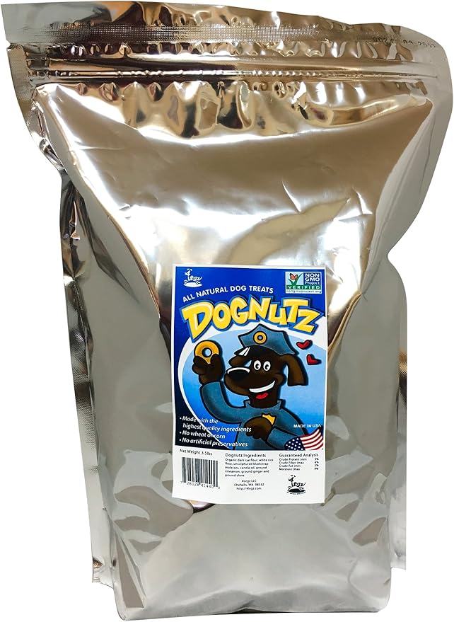 Molasses Ginger Snap Dog Treats – Healthy, Crunchy, Vegan Biscuits with Whole & Real Ingredients – All Natural & USA‐Baked, 4 Pound Bag