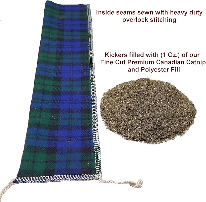 15" Catnip Cat Kicker Toys/Kitty Kick Sticks/Cat-Nip Kick Sticks (Leopard Print) (Kickers Filled with 1 oz Premium Canadian Catnip)